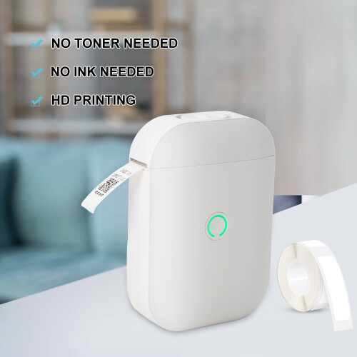 D11 Wireless Pocket Label Printer 203DPI 15mm Support for iOS Android in White, Pink, Green 2