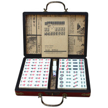 Chinese Numbered Mahjong Set 144 Tiles Portable EVA Milk Silk Black