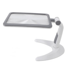 Lupe mit Lichtständer, 2,5, 48 LEDs, Weiß