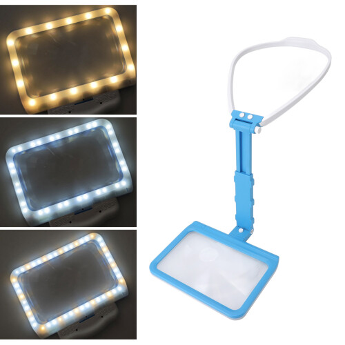 Ingranditore da collo 5 48 LED Blu ABS 3AAA 2