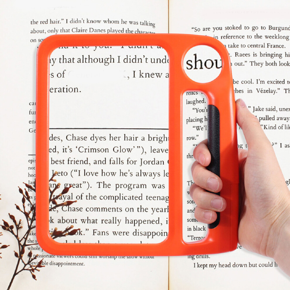 Light Led Handheld Magnifier 3 Modes 5X 10X Rectangular Lens For Seniors