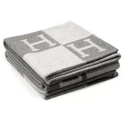 (Grey)Buchstabe H Decke Kunstwolle Kaschmir Überwurf Bezug Sofa Plaid Decken