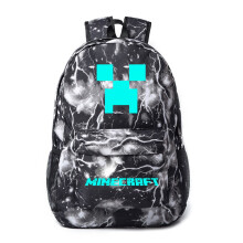 (Style F)Minecraft Canvas Rucksack Schultasche große Kapazität nachtleuchtend Reise Kinder Geschenk