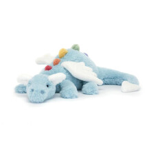 (Blue,50cm/19.69in)Jelly Sky Drache Plüschtier süß Cartoon Mädchen Kind Schlafzimmer Dekoration Puppe Szene