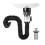 Bonde d'évier extensible 32 mm 40-50 cm inox 195 g 2