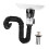Bonde d'évier extensible 32 mm 40-50 cm inox 195 g 9