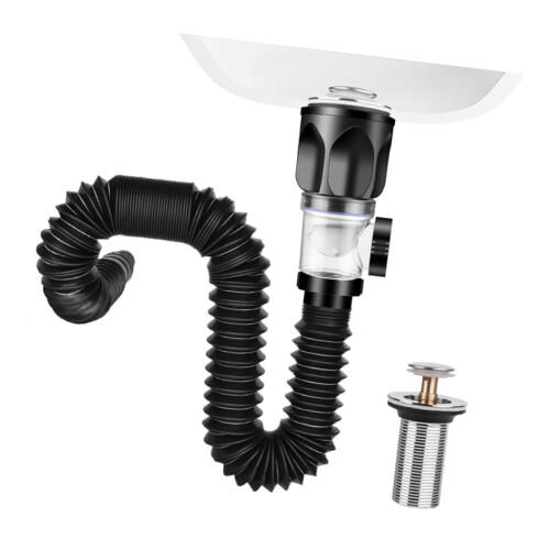 Bonde d'évier extensible 32 mm 40-50 cm inox 195 g