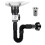 Bonde d'évier extensible 32 mm 40-50 cm inox 195 g 10