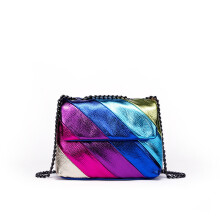 Kurt Geiger Retro Color Block Handtasche mit Kettenriemen weiches Material und geräumiges Design