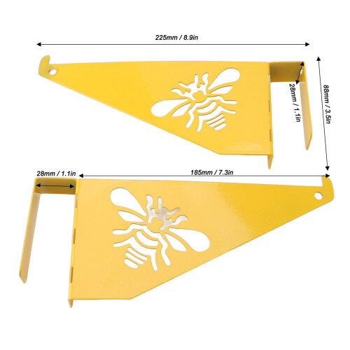 2 pièces de support de ruche en fer 225x88x28 mm 284 g 1