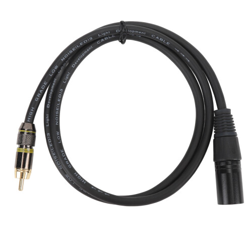 Cable XLR macho a macho, núcleo OFC, chapado en oro, 1 m 2