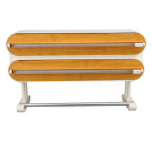 Distributeur 3-en-1 au grain de bois 14,61 x 11,18 x 3,58 po