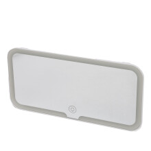 Miroir de maquillage USB 24,3 12 cm 1200 mAh 3 niveaux de couleur