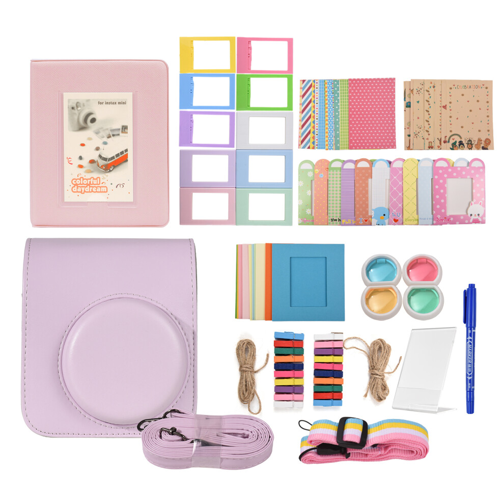 Instant Camera Accessories Bundle Kit for Fujifilm Instax Mini 12 with Bag, Straps, Photo Album, Frames & Stickers