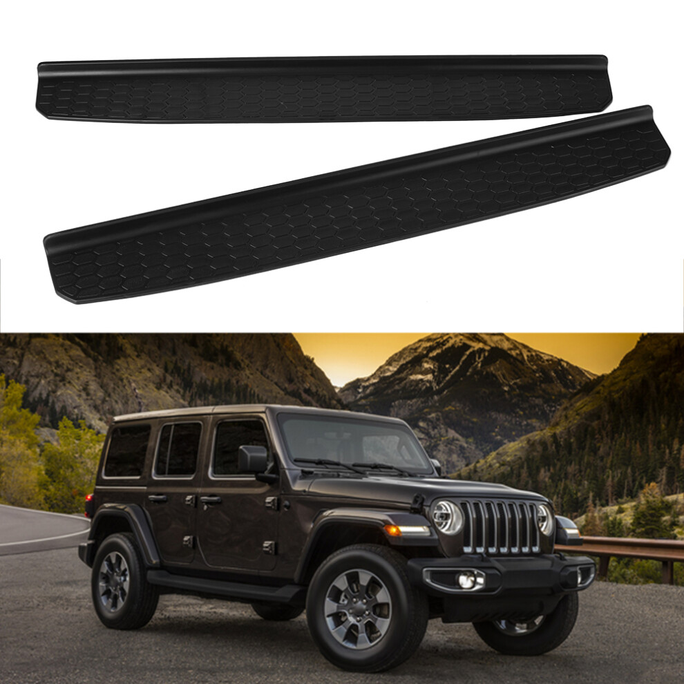 Easy-Install Car Door Sill Trim For Jeep Wrangler Jl 2018+ 2 Door Black 4691334215565