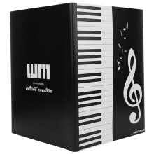A4 Music Folder for Pianists - Holds 20 Sheets 4 Pages Durable Lightweight