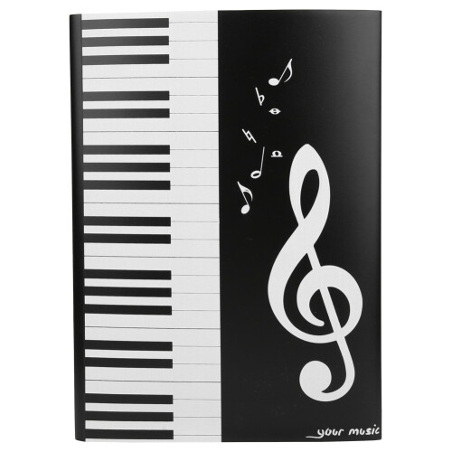 A4 Music Folder for Pianists - Holds 20 Sheets 4 Pages Durable Lightweight 1