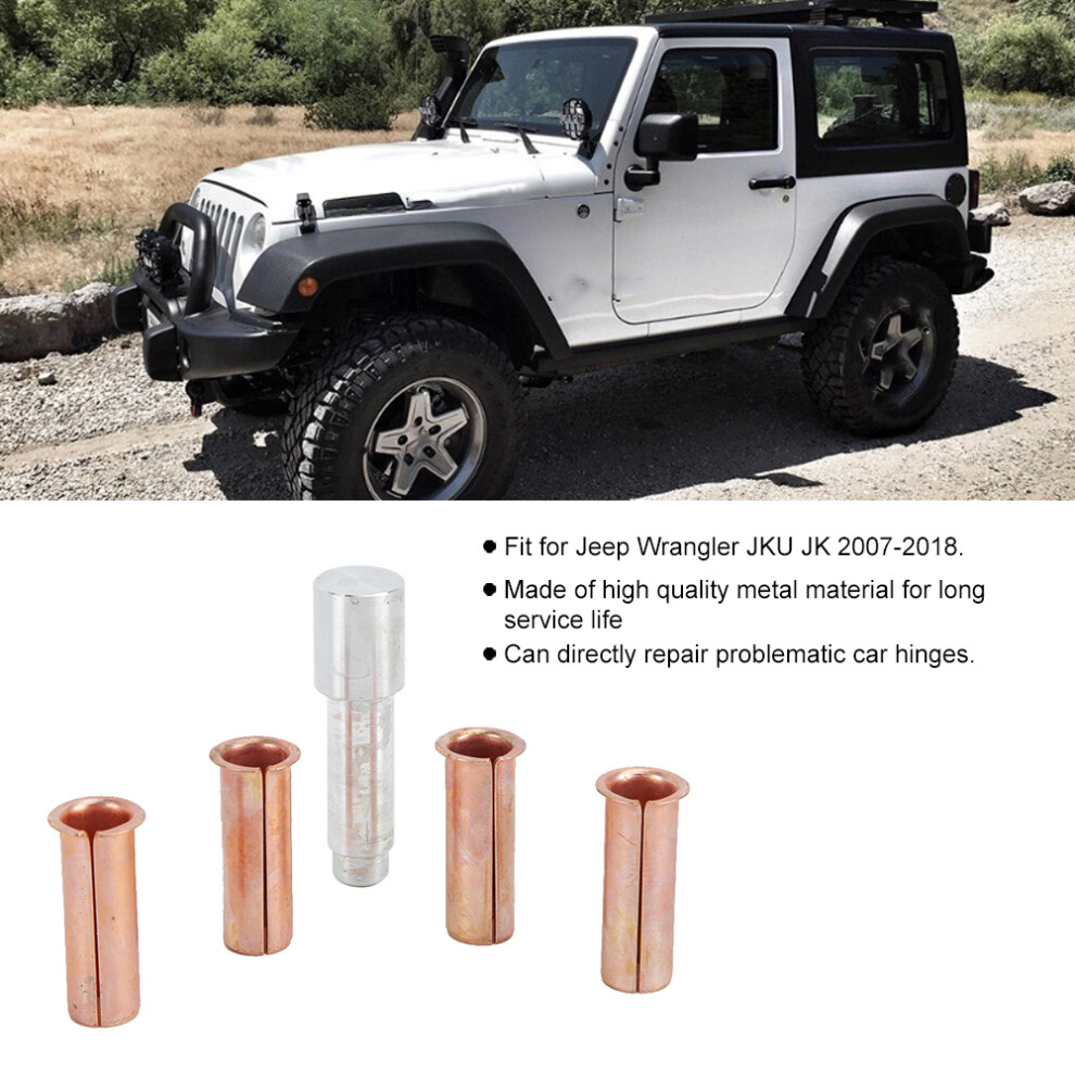 Enhance Jeep Wrangler '07-'18 Hinges With Sturdy Metal Pin Bushings 4991334218161