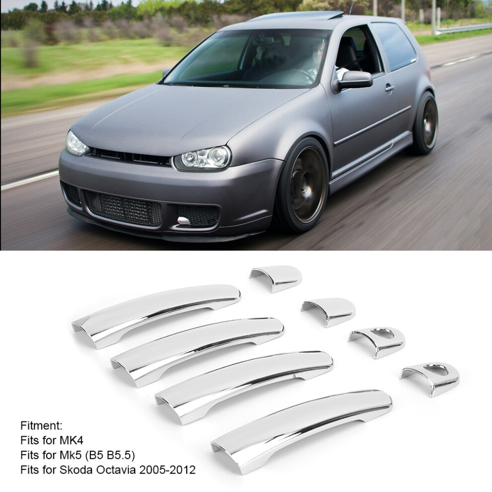 Stainless Steel Door Handle Fit Skoda Octavia 2005-2012 Mk4 Mk5 7901334219829