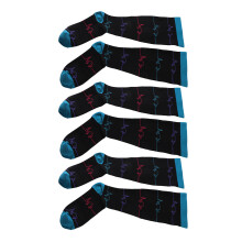 3 Paare XXXL blaue Elektrokardiogramm-Muster-Socken