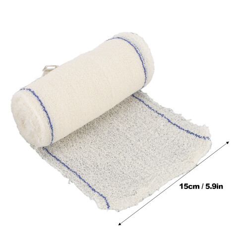 Bendaggio elastico 15 cm x 8 m, chiusure a clip 1