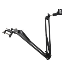 Support de microphone de bureau, fer/plastique, pince 2,2-2,8 cm