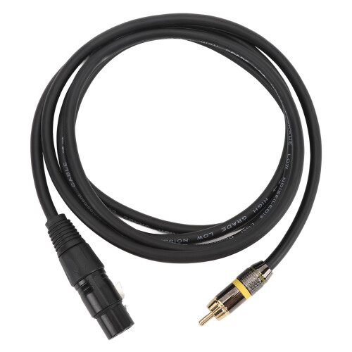 Cable XLR hembra a macho 2m(6.56ft) OFC PVC negro 2