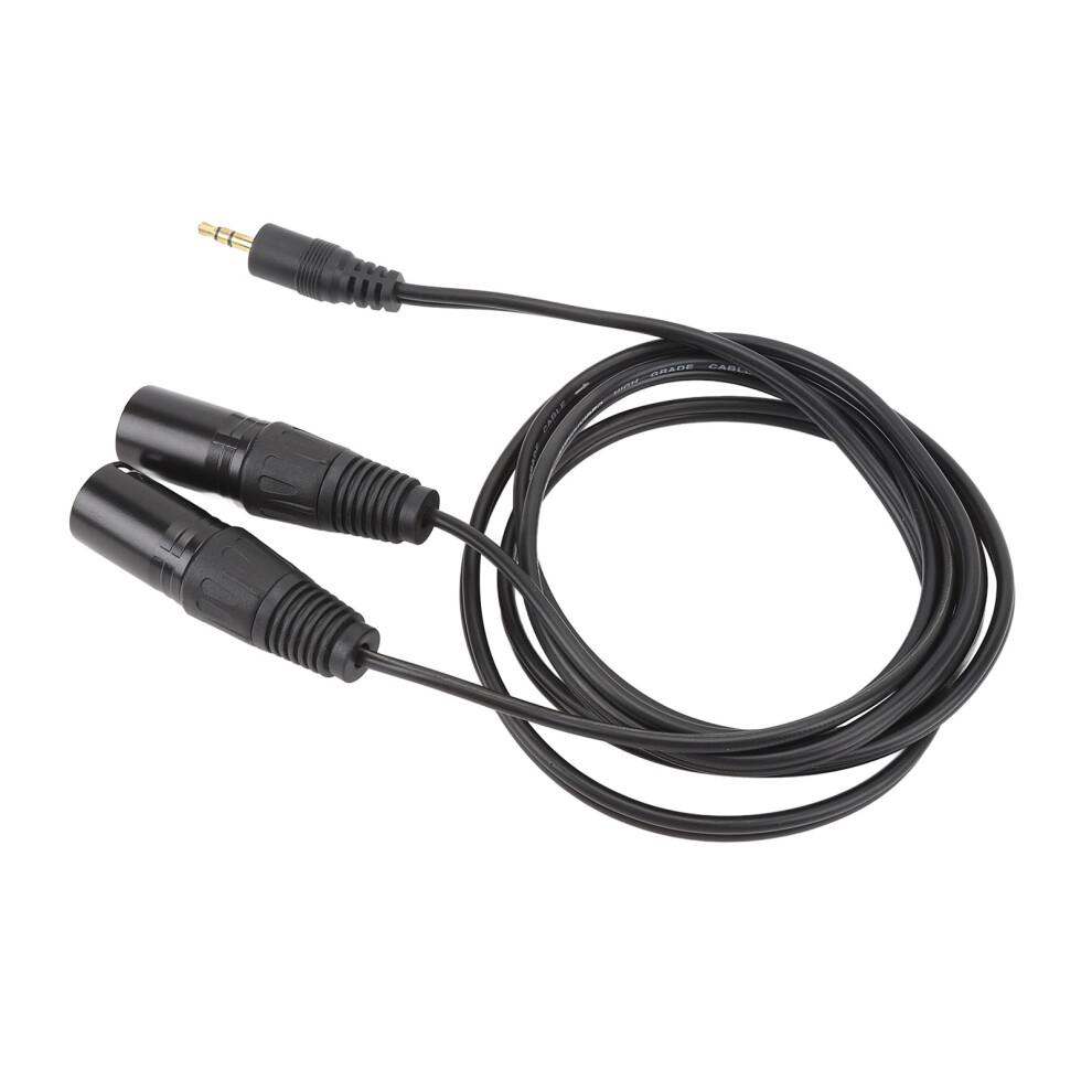 3.5Mm To Dual Xlr Male Cable 1.5M Ofc Pvc Microphone Cord 5031334222368
