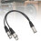 Cable XLR macho a dos conectores XLR hembra OFC 0.3m / 1ft 6