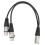 Cable XLR macho a dos conectores XLR hembra OFC 0.3m / 1ft 2