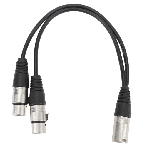 Cable XLR macho a dos conectores XLR hembra OFC 0.3m / 1ft 1