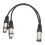Cable XLR macho a dos conectores XLR hembra OFC 0.3m / 1ft 16