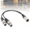 Cable XLR macho a dos conectores XLR hembra OFC 0.3m / 1ft 10