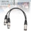 Cable XLR macho a dos conectores XLR hembra OFC 0.3m / 1ft 7