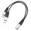 Cable XLR macho a dos conectores XLR hembra OFC 0.3m / 1ft 12
