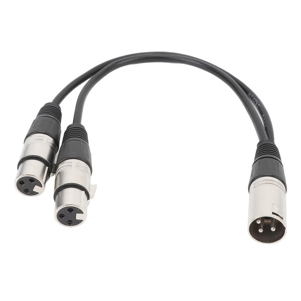 Xlr Male To Dual Female Splitter Cable, 0.3M, Ofc Microphone Adapter 7691334222393