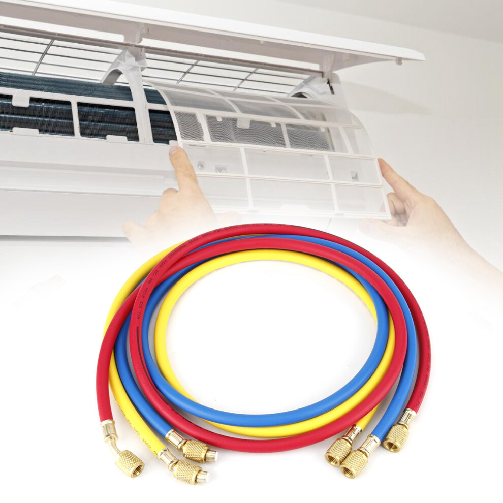 Durable 1.5M 600Psi 1/4In Tricolor Fluoride Tube For Ac Maintenance 3771334226929