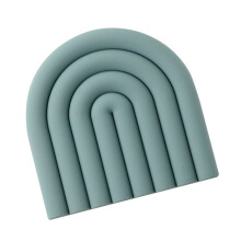 Regenbogen-Silikon-Topfuntersetzer 15x15cm graublau 108g
