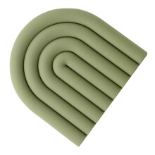 Trivet de silicona gruesa verde oliva 15x15cm 108g