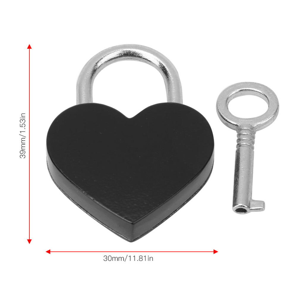 2 Sets Heart Lock Metal Colorful Padlock 30X39mm With Keys 3501334230936