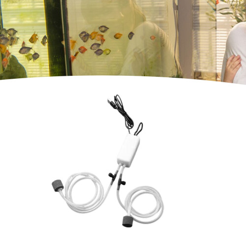 Pompa di ossigeno USB mini silenziosa a doppia uscita bianca 2