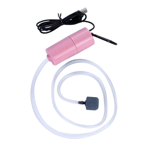 Leise Mini-USB-Aquarium-Sauerstoffpumpe ABS rosa