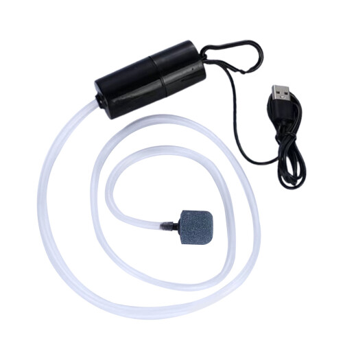 Mini-USB-Aquarium-Luftpumpe ABS leise schwarz