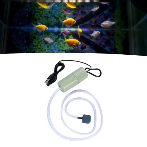 Mini-USB-Sauerstoffpumpe Kleines Aquarium ABS Grüner Deckel 2