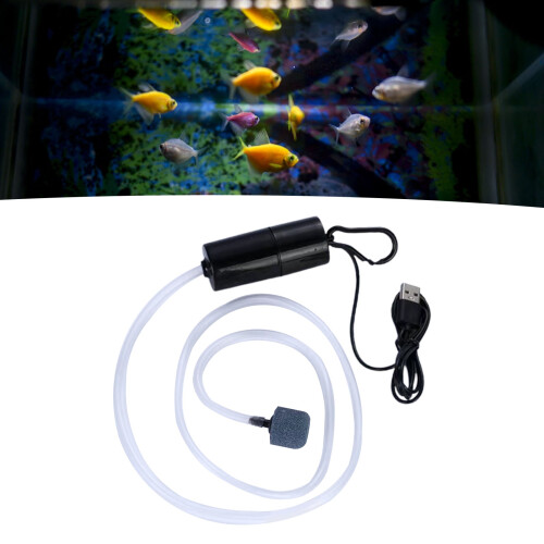 Mini-USB-Aquarium-Luftpumpe ABS leise schwarz 2