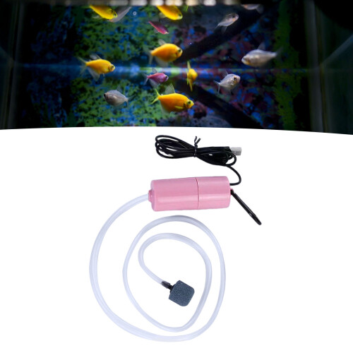 Leise Mini-USB-Aquarium-Sauerstoffpumpe ABS rosa 2