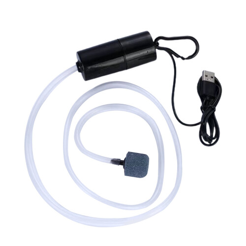 Mini-USB-Aquarium-Luftpumpe ABS leise schwarz 1