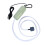 Mini-USB-Sauerstoffpumpe Kleines Aquarium ABS Grüner Deckel 10