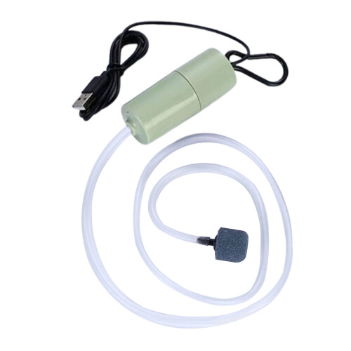 Mini-USB-Sauerstoffpumpe Kleines Aquarium ABS Grüner Deckel 1