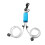 Pompa di ossigeno USB per acquario mini a 2 uscite blu ABS 7